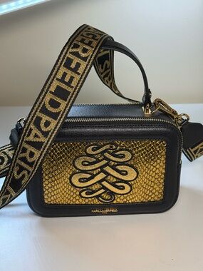 NWT Karl Lagerfeld Black & Gold Simone Lunar New Year Special Edition Camera Bag